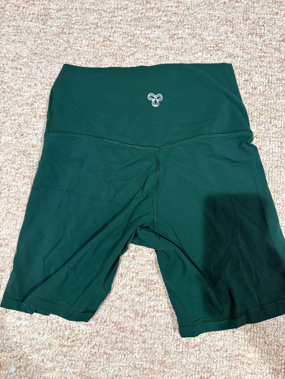 Aritzia Dark Green High-Rise Bike Shorts